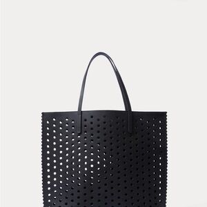 Rachel Comey RO Bag - Black Geometric Perforated Tote NEW